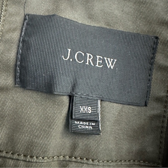 J. Crew Resin-Coated Twill Field Jacket, Moss, XXS - Picture 7 of 9